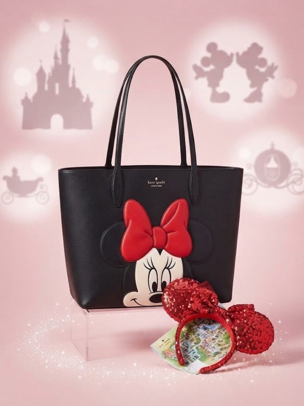 NWT Kate Spade x Disney Minnie Mouse Reversible Leather Tote